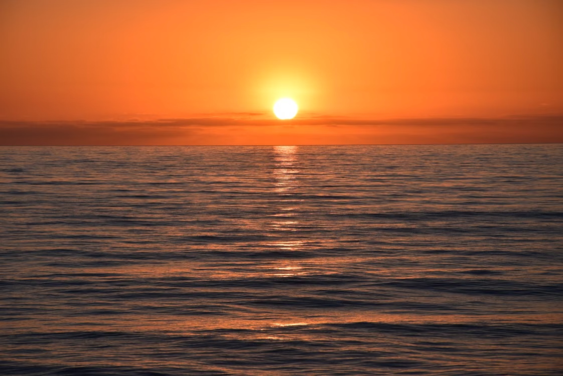 Sunset at sea
